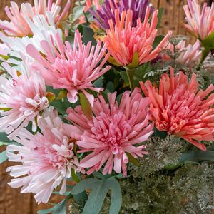 ช่อดอกเบญจมาศประดิษฐ์ CallaFloral สีขาว เหลือง ชมพู สำหรับตกแต่งบ้าน ตกแต่งคริสต์มาส - Product Image 2