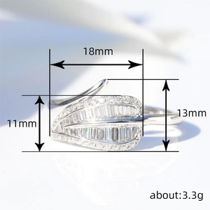 Anello Aperto a Foglia Minimalista Floreale da Donna, Gioiello Elegante Regolabile per Tutti i Giorni - Product Image 3