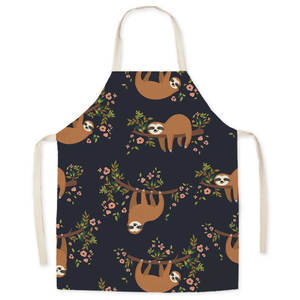 Delantal de cocina de dibujos animados ecológico Algodón orgánico Ideal para el hogar Restaurante y supermercado Uso Delantal DE TRABAJO - Product Image 4