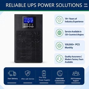 Système d'alimentation de secours pour bureau à domicile, onduleur monophasé en ligne à double conversion, 230V 3KVA <span class=keywords><strong>5KVA</strong></span>, alimentation de secours - Product Image 2