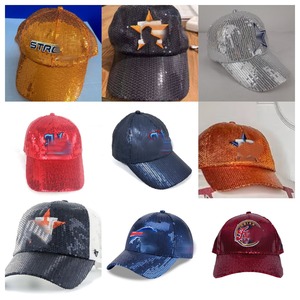 Nuovi Cappellini Rosa con Paillettes Antonio, Cappelli Sportivi per Tifosi, Ricamo Luccicante, Cappellini da Baseball Tricolore, Cappelli con Paillettes per Tifosi di <span class=keywords><strong>Basket</strong></span> - Product Image 6