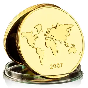 Italy Great Buildings Roman Colosseum Gold Plated Souvenir Coins Color Printing New 7 Wonders Of The World Coin Gift