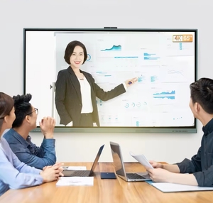 Hot bán kỹ thuật số thông minh phẳng Bảng điều chỉnh 4k hiển thị màn hình TV 65 75 86 inch xách tay bảng tương tác cho lớp học - Product Image 4