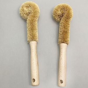 Long Wooden Handle <b>Coconut</b> Fibers Bristles Cleaning Brush for Glass Bottle <b>Cup</b> - Product Image 4