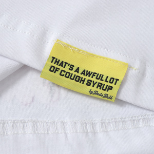 T-shirt ALOCS a maniche corte con stampa gotica, cotone 280g, design streetwear personalizzato traspirante, stampata con le parole "This is a lar" - Product Image 6