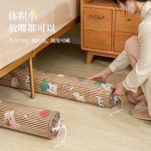 Summer <b>Mat</b> Storage Bag Cylindrical Rollable Dustproof Cover For Bamboo Rattan Straw <b>Mats</b> Bedroom Use - Product Image 3