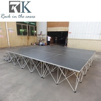 Plate-forme de scène portable en aluminium pliante RK/plate-forme de scène podium en aluminium/scène dj portable pour mariage