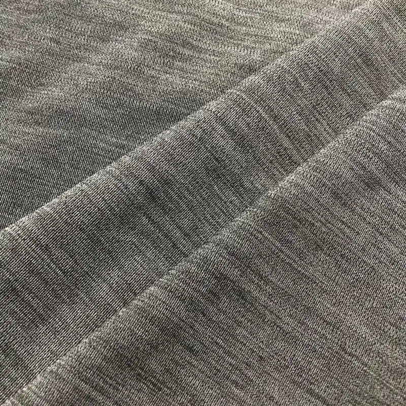 good quality soft grey elastic polyamide spandex melange yarn double sided fabric for leggings