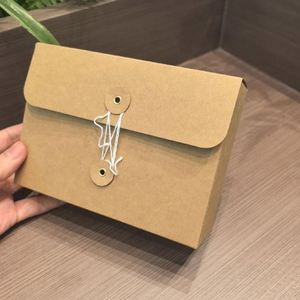 Custom Kraft <b>Paper</b> Envelope Box with Embossing & Matt Lamination Biodegradable Eco-Friendly Packaging Handmade Business Use - Product Image 2