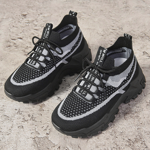 G-JM291 Baskets Décontractées à Lacets pour Femmes, Respirantes, Tissées Volantes, Chaussures de Marche d'Extérieur Confortables avec Semelle Intérieure en Maille PVC - Product Image 4