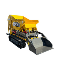 TOPONE T05A 600kg Kleiner Frontlader Diesel-Kipper Mini-Dumper Landwirtschaftliche Hydraulikpumpe Hebe- und Senkfunktion Raupentransporter Kurz