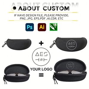 Promotional Oxford Cloth Zipper <b>Case</b> Custom Logo Personalized Portable Cycling <b>Glasses</b> Storage - Product Image 3