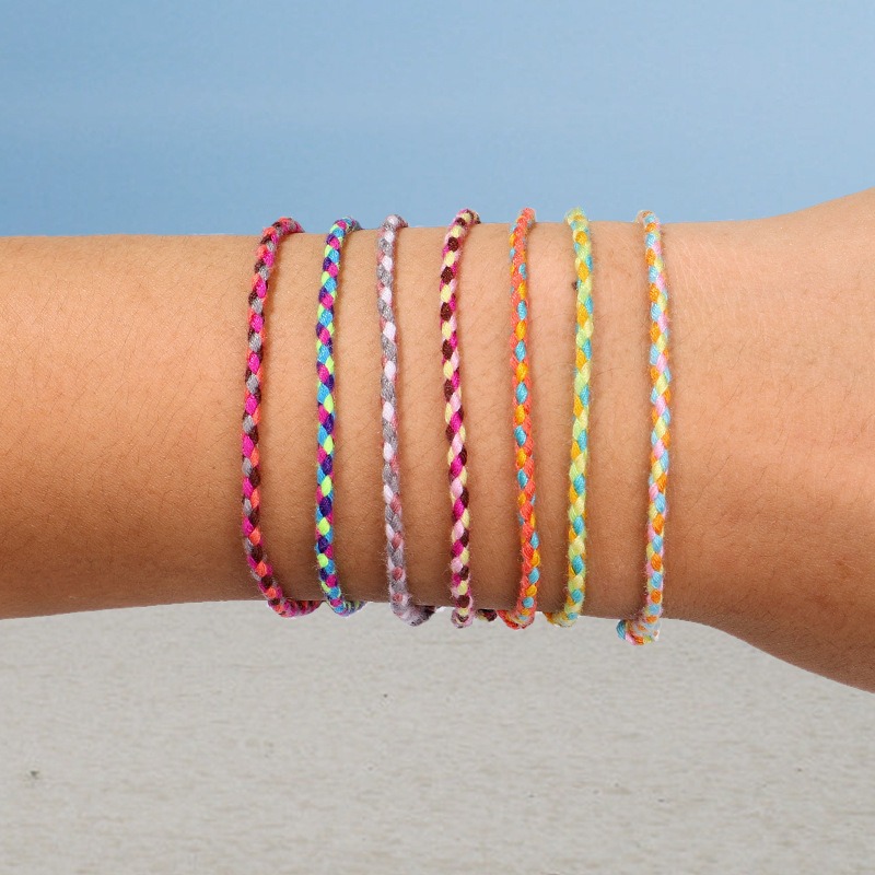 10 Bracciali Dell'Amicizia A Cuore – Regolabili In Nylon Colorato Per Donne E Ragazze