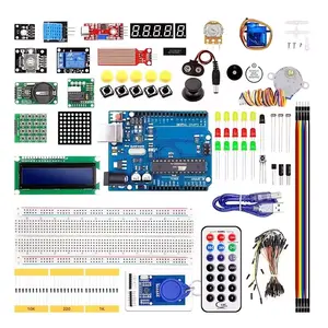 Arduino के लिए माइक्रोकंट्रोलर डेवलपमेंट किट इलेक्ट्रॉनिक्स कंपोनेंट बेसिक स्टार्टर किट स्टूडेंट लर्निंग बोर्ड इलेक्ट्रॉनिक मॉड्यूल