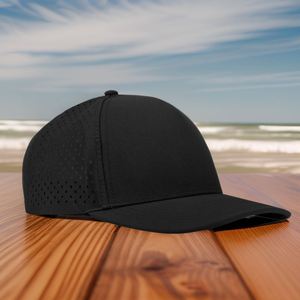 Casquette de baseball snapback en polyester imperméable avec visière incurvée et motif appliqué, idéale pour la pêche et l'automne, en tissu courant - Product Image 2
