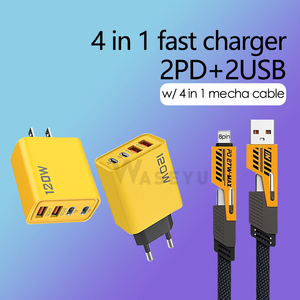 Cargador <span class=keywords><strong>de</strong></span> teléfono <span class=keywords><strong>de</strong></span> carga <span class=keywords><strong>de</strong></span> alta velocidad Cargador <span class=keywords><strong>de</strong></span> viaje <span class=keywords><strong>de</strong></span> alta potencia <span class=keywords><strong>de</strong></span> 120W 2 puertos Usb 2 Pd 20W Adaptador <span class=keywords><strong>de</strong></span> carga rápida para teléfono <span class=keywords><strong>Samsung</strong></span> - Product Image 3