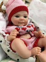 Muñeca de Silicona Suave de Cuerpo Completo de 13 Pulgadas con Boca Abrible, Muñeca de Bebé Realista, Recién Nacida, Regalo para Niños, Decoración, Compañía