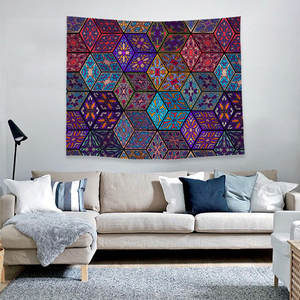 تصميم مخصص الجاكار ماندالا الجدار شنقا النسيج الأرجواني الهبي مخدر <span class=keywords><strong>Trippy</strong></span> النسيج لغرفة النوم - Product Image 4