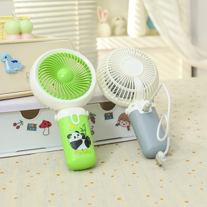 Portable Handheld Fan With Strap Foldable Rechargeable <b>Battery</b> <b>Operated</b> For Outdoor Travel Cooling Panda Design - Product Image 5