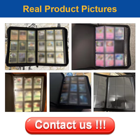 Album de rangement pour cartes de jeu et de sport en cuir PU premium avec fermeture éclair, 9 pochettes, 30 pages recto-verso, 540 emplacements pour cartes, logo personnalisé, pour TCG