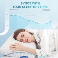 Almohadas de gel ajustables de espuma viscoelástica triturada fresca con cubierta extraíble lavable
