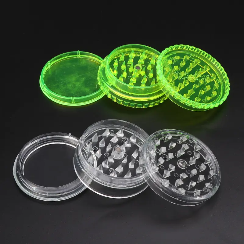 In stock Wholesale High Quality Cheap Custom Plastic Herb Grinder Tobacco Grinder Herb