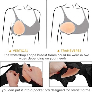 ポケットブラ付き乳房切除シリコン乳房補修ブラインサート - Product Image 6