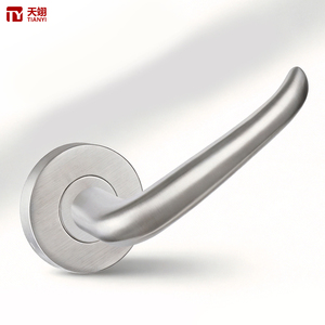 Manija de Puerta Tianyi de Acero Inoxidable Cepillado con Roseta Redonda, Cerradura Moderna para Interiores, Dormitorios y Uso Comercial - Product Image 1