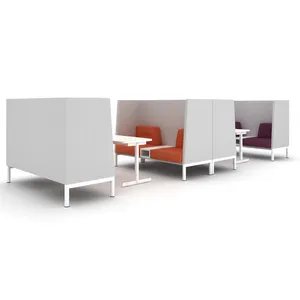 Ensemble de canapés de bureau modulaires combinaison de meubles modernes en tissu pour le salon dans les zones publiques réception