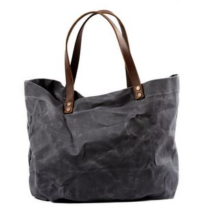 Nouveau sac fourre-tout durable imprimé avec logo, sac de courses réutilisable en toile cirée, grand sac décontracté imperméable pour le shopping - Product Image 1