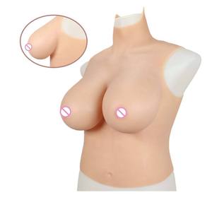 <span class=keywords><strong>Seins</strong></span> en silicone unisexe pour travestis, homme à femme, transgenre, avec tétons, faux sous-vêtements, formes de <span class=keywords><strong>seins</strong></span> en silicone demi-corps - Product Image 2