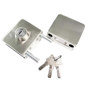 वाणिज्यिक आधुनिक स्टेनलेस स्टील वर्ग टेम्पर्ड ग्लास दरवाजा लॉक और स्क्रू स्थापना के साथ - Product Image 3