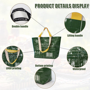 Tùy chỉnh in ấn tái sử dụng mua sắm Tote túi có thể tái chế nhiều lớp <span class=keywords><strong>PP</strong></span> dệt Túi - Product Image 2