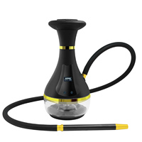 Kit complet de chicha électronique rechargeable de luxe : Chicha électrique chauffée à écran tactile LED, outil de fumage sans charbon