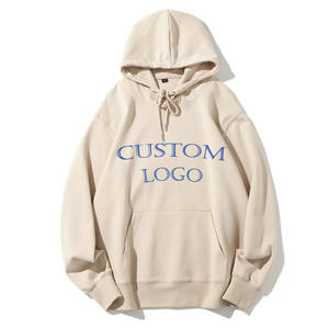 Sweat-shirt à capuche surdimensionné en coton brodé personnalisé de haute qualité pour l'automne, avec poches, style sport, vente en gros - Product Image 1