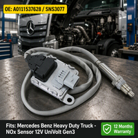 A0111537628 SNS3077 Capteur d'oxygène et d'azote pour Detroit DD13 DD15 DD16, capteur Nox 12V avec unité de contrôle et garantie d'un an