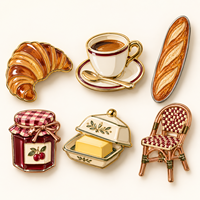 Broches personnalisées en émail pour boulangeries, cafés, restaurants, événements, cadeaux, promotions et collectionneurs