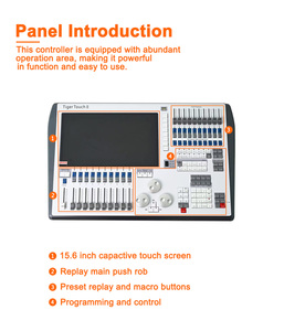 Console d'éclairage de scène <span class=keywords><strong>DMX</strong></span> Tiger Touch 2, contrôleur Ava I7 8G 120G SSD <span class=keywords><strong>DMX</strong></span> 512, console d'éclairage <span class=keywords><strong>DMX</strong></span> Tiger Touch 2 - Product Image 4