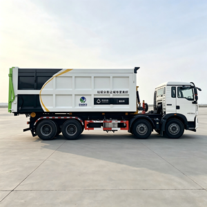 รถบรรทุกขยะ Sinotruk HOWO 8x4 แบบตะขอเกี่ยว 12 ล้อ สำหรับงานหนัก พร้อมแขนยกแบบโรลฮุค สำหรับบรรทุกตู้คอนเทนเนอร์ขยะ สำหรับเทศบาล - Product Image 2