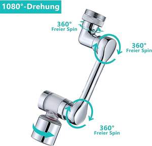 ตัวต่อก๊อกน้ำทองเหลืองหมุนได้1080องศาที่ทันสมัยสำหรับห้องน้ำ - Product Image 2