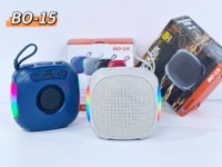 Haut-parleur Bluetooth portable RGB BO-15 5W en tissu maillé sans fil pour extérieur, camping, voyage, compatible BT TF USB FM TWS