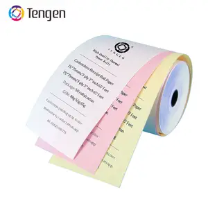 75mm * 75mm 3 kat karbonsuz POS kağıdı toptan özelleştirilmiş NCR makbuz kağıt rulolar
