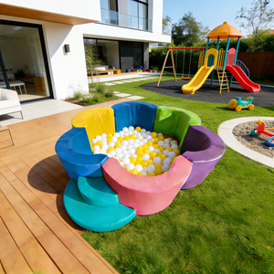 Location d'équipements de jeux intérieurs pour enfants : Ensemble de jeux souples en mousse avec fosse <span class=keywords><strong>à</strong></span> balles florale pour usage scolaire et résidentiel - Product Image 2