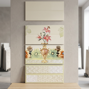 Azulejos de pared de cerámica de 12x24 más demandados, azulejos esmaltados interiores con patrón de flores de baño de 300x600mm brillantes digitales de 30x60cm - Product Image 1
