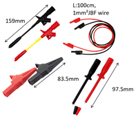 Kit de cordons de test pour fiches bananes 4 en 1 4mm avec sonde de test à pince crocodile