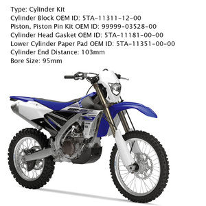 Kit ricostruzione estremità superiore del cilindro 95mm STD per Yamaha WR450F YZ450F ATV YFZ450 OEM 5TA-11311-12-00 ATV UTV ricambi - Product Image 3