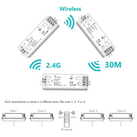 V1 LED Dimmer Lampu Strip LED Satu Warna DC 5V-36V Nirkabel RF 2.4G Remote Control Jangkauan 30M Pengontrol Sentuh Terpasang Di Dinding