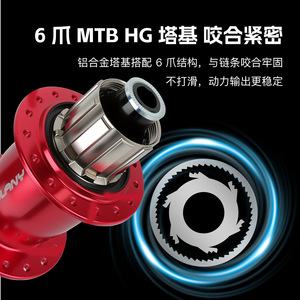 Bujes de Bicicleta Bolany 15x100mm 10x135mm 32H de Aleación de Aluminio para Frenos de Disco, Bujes para Bicicletas de Montaña - Product Image 4