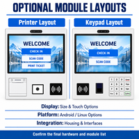 Terminal tactile en libre-service OEM ODM avec écran et modules de fonctionnalités configurables
