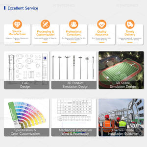 Fabricants de lampes led pour l'extérieur, 4m, 5m, 6m, 8m, tension de stationnement, énergie solaire, pilier lumineux, lampe à pôle élevé - Product Image 6